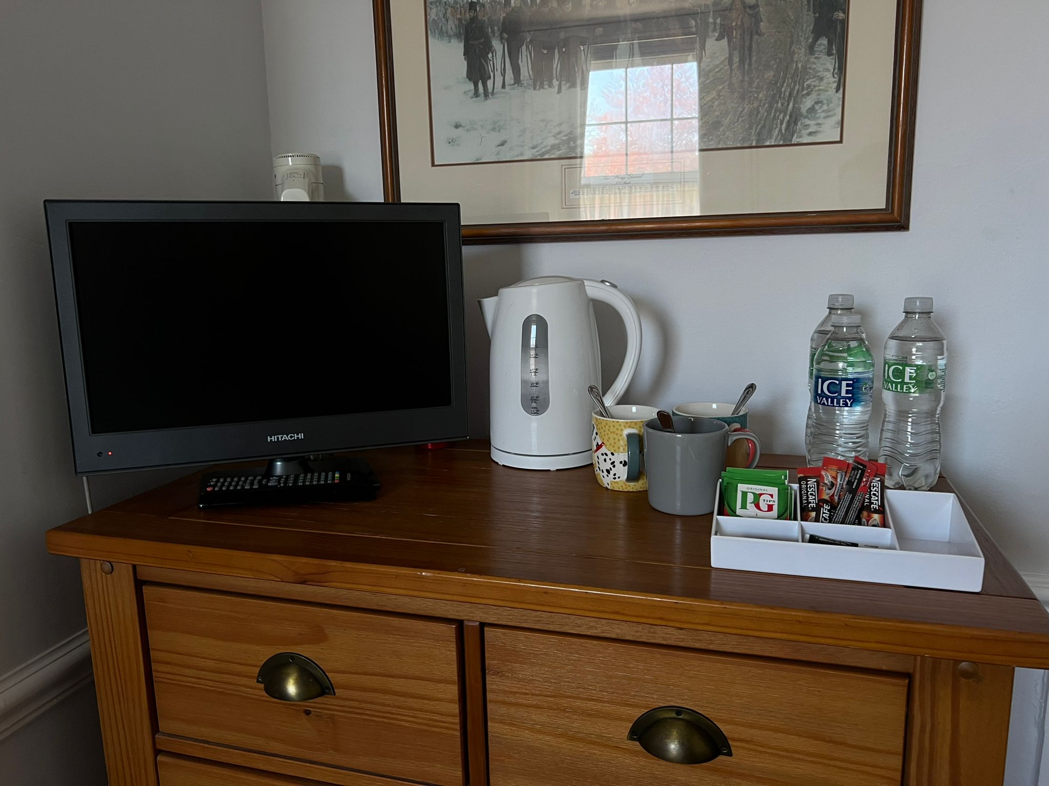 Family Room — TV and tea tray
